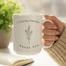 Funny Therapy Quote Modern Sage Green Typography 