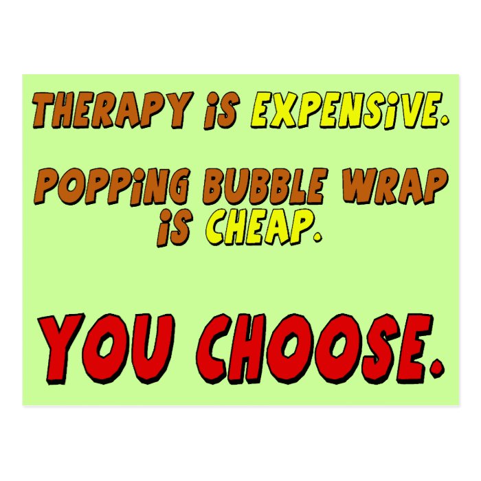 Funny Therapy T shirts Gifts Postcard