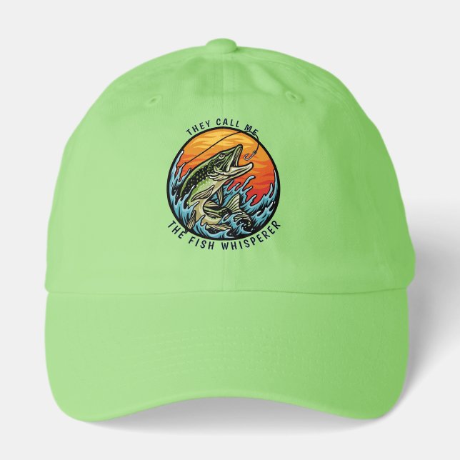 Funny They Call Me The Fish Whisperer Fishing Lege Hat (Front)