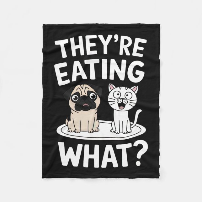 Funny They're Eating The Pets Humorous Trump Quote Fleece Blanket (Front)