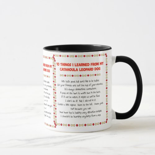 Funny Things I Learned From Catahoula Leopard Dog Mug