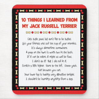 Funny Things I Learned From Jack Russell Terrier Mouse Pad