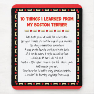 Funny Things I Learned From My Boston Terrier Mouse Pad