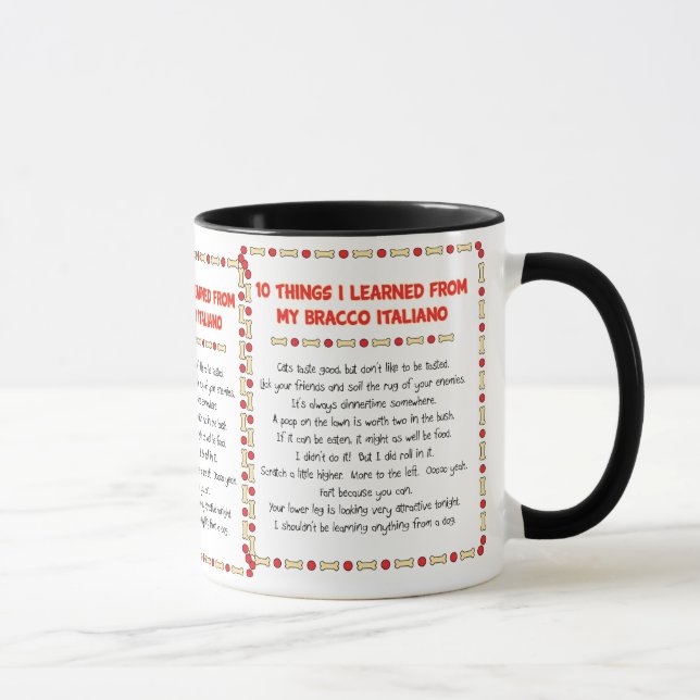 Funny Things I Learned From My Bracco Italiano Mug (Right)