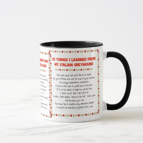 Funny Things I Learned From My Italian Greyhound Mug