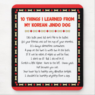 Funny Things I Learned From My Korean Jindo Dog Mouse Pad
