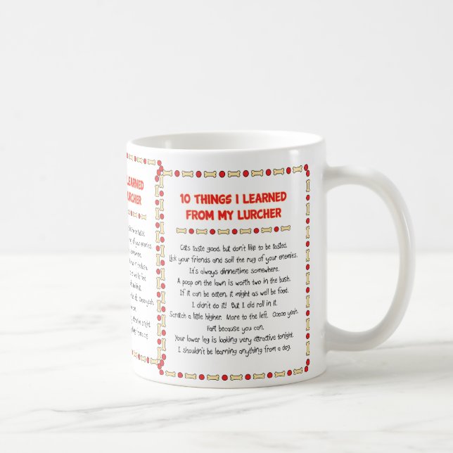 Funny Things I Learned From My Lurcher Coffee Mug (Right)