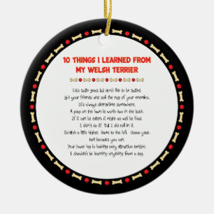 Funny Things I Learned From My Welsh Terrier Ceramic Ornament
