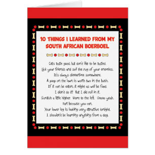 Funny Things I Learned From South African Boerboel Cards
