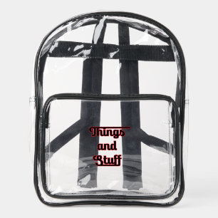 Funny Things Stuff Stadium Clear Backpack
