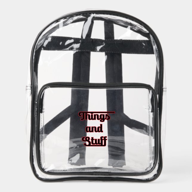 Funny Things Stuff Stadium Clear Backpack (Front)