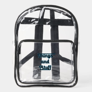 Funny Things Stuff Stadium Clear Backpack