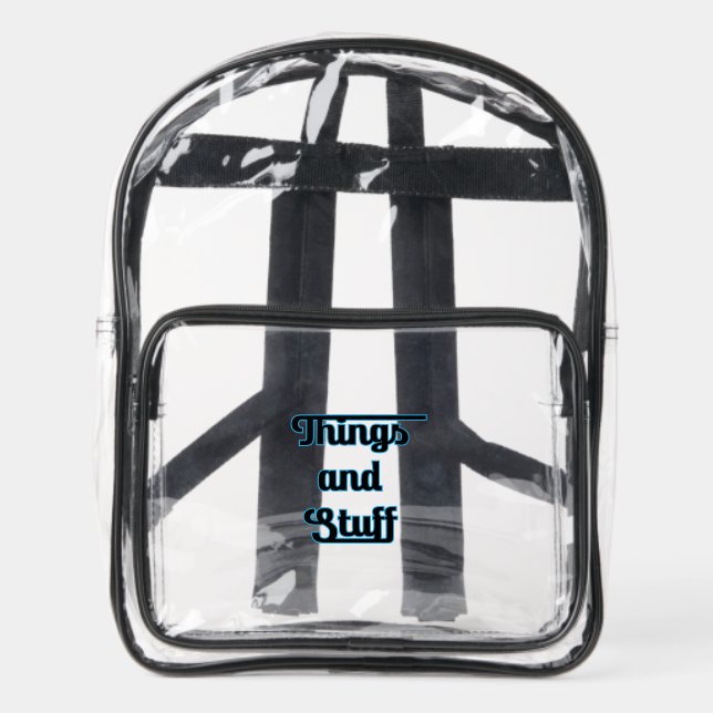 Funny Things Stuff Stadium Clear Backpack (Front)