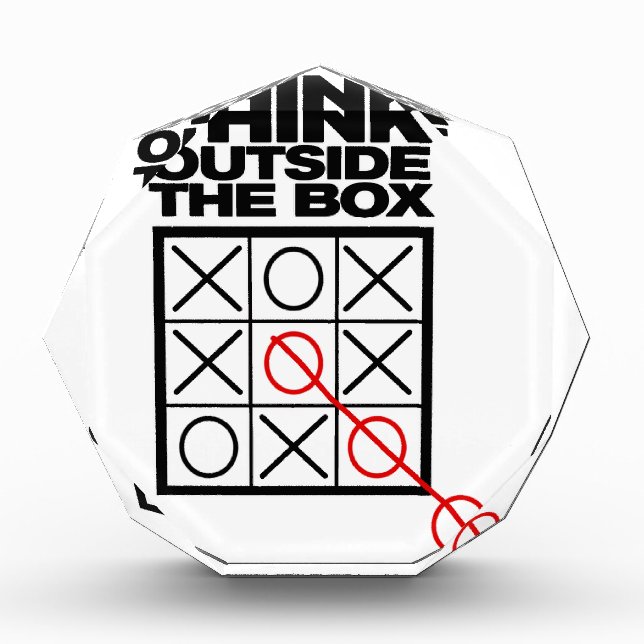 Funny Think Outside the box Acrylic Award (Front)