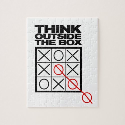 Funny Think Outside the box Jigsaw Puzzle