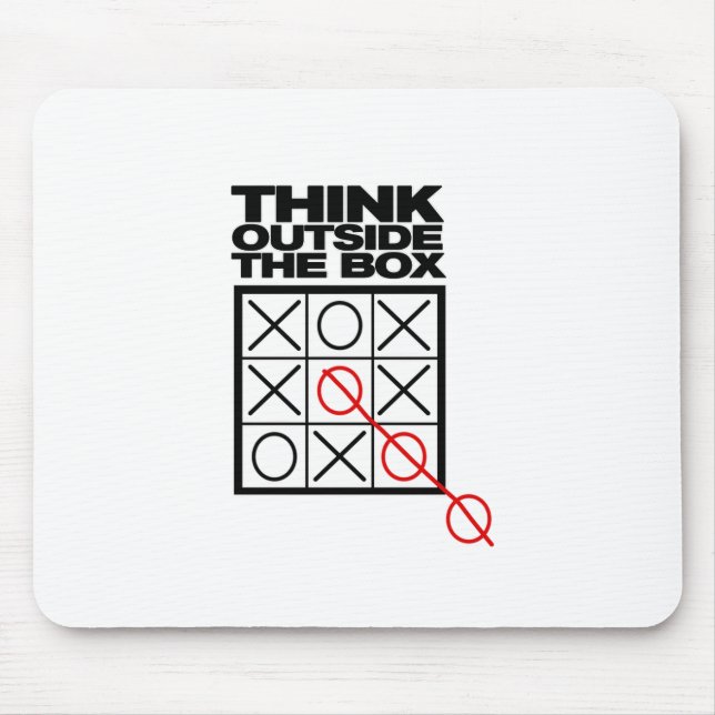 Funny Think Outside the box Mouse Pad (Front)