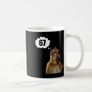 Funny Thinking Monkey Meme Six Seven 6 7 Meme Coffee Mug