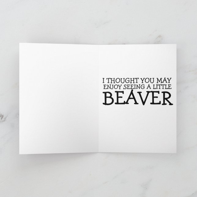 FUNNY THINKING OF YOU CARD FOR HIM, BEAVER | Zazzle funny-thinking-of-you-card-for-him-beaver-zazzle