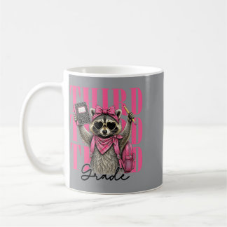 Funny Third Grade Fvibesl Raccoon Back To School Coffee Mug
