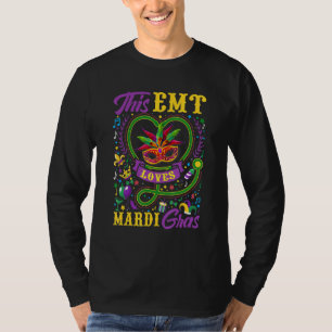 Funny This Emt Loves Mardi Gras Crawfish Carnival  T-Shirt