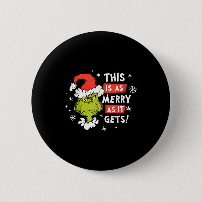 Funny This Is As Merry As It Gets Christmas, Sarca Button (Front)