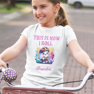 Funny This is how I roll personalized cycling girl Tri-Blend Shirt