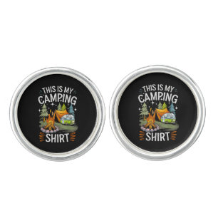 Funny This Is My Camping For Camper Cufflinks