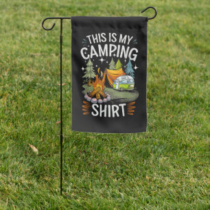 Funny This Is My Camping For Camper Garden Flag