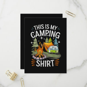 Funny This Is My Camping For Camper Invitation Postcard