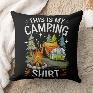 Funny This Is My Camping For Camper Throw Pillow