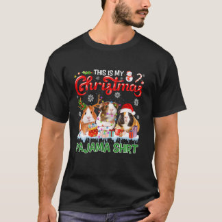 Funny This is My Christmas Pajama Shirt Guinea Pig