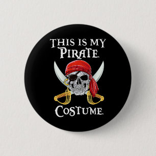 Funny This Is My Pirate Costume Shirt Halloween Co Button
