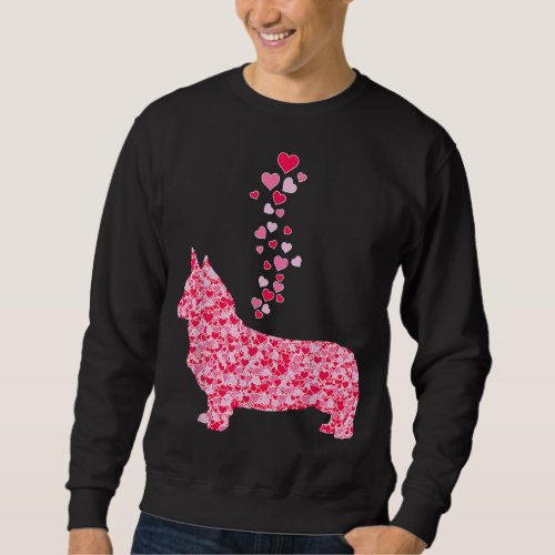 Funny This Is My Valentine Pajama Corgi Dog Lover  Sweatshirt