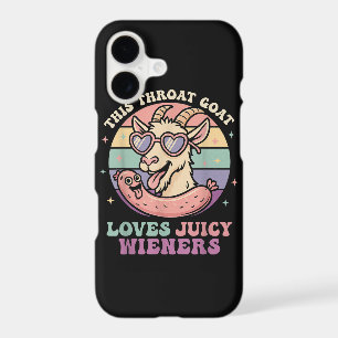 Funny This Throat Goat Loves Juicy Wieners iPhone 17 Case