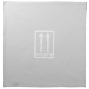 Funny this way up sign cloth napkin