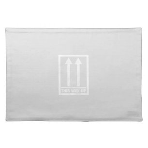 Funny this way up sign cloth placemat