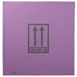 Funny this way up sign napkin