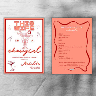 Funny This Wife Is A Showgirl Bachelorette Weekend Invitation