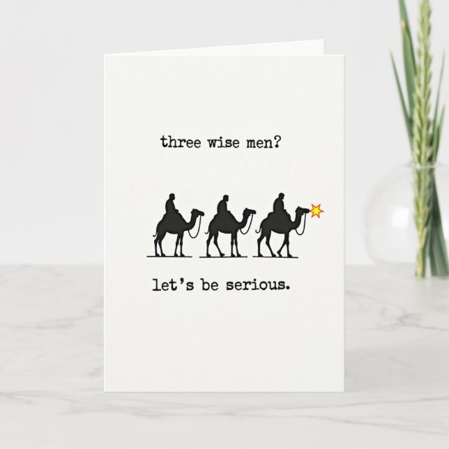 Funny Three Wise Men Christmas Card (Front)