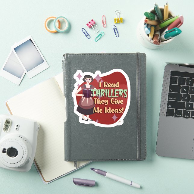 Funny Thriller Reader Snarky Kitschy Housewife Sticker (iPad Cover)
