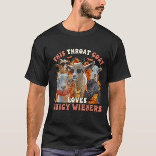 Funny Throat Goat Swallows Juicy Business Card T-Shirt