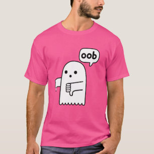 Funny Thumbs Down Ghost Screaming oob Disapproval T-Shirt