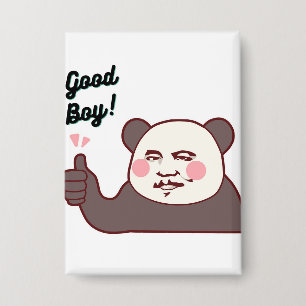 Funny Thumbs Up Panda Meme Button