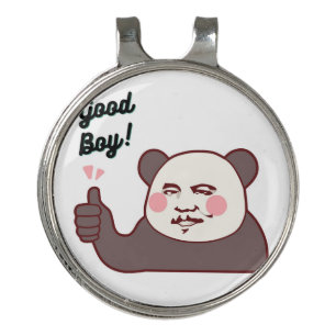 Funny Thumbs Up Panda Meme Golf Hat Clip