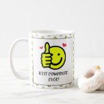 Funny Thumbs Up Smile Face Best Coworker Ever  Coffee Mug