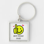 Funny Thumbs Up Smile Face Best Friend Ever  Keychain