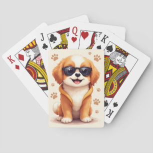 Funny Tibetan Spaniel Kawaii Dog Poker Cards