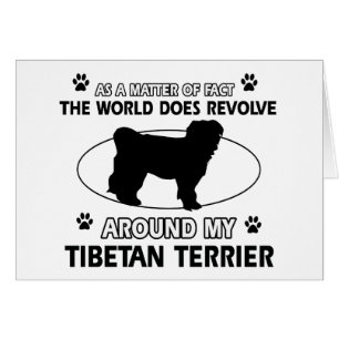 Funny tibetan terrier designs cards