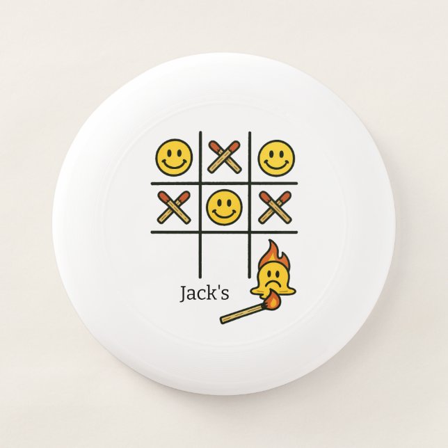 Funny Tic Tac Toe Wham-O Frisbee (Front)