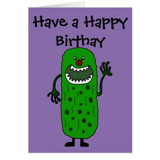 Funny Tickle Monster Cartoon Cards (Front)